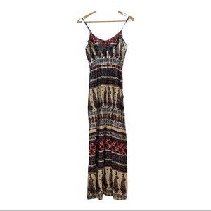 band of gypsies Paisley Spaghetti Strap Maxi Dress size XS